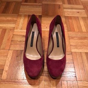 Suede Cranberry Heels. Barely worn!